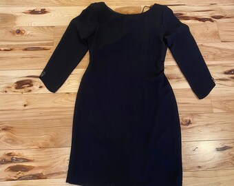 long sleeve black funeral dress