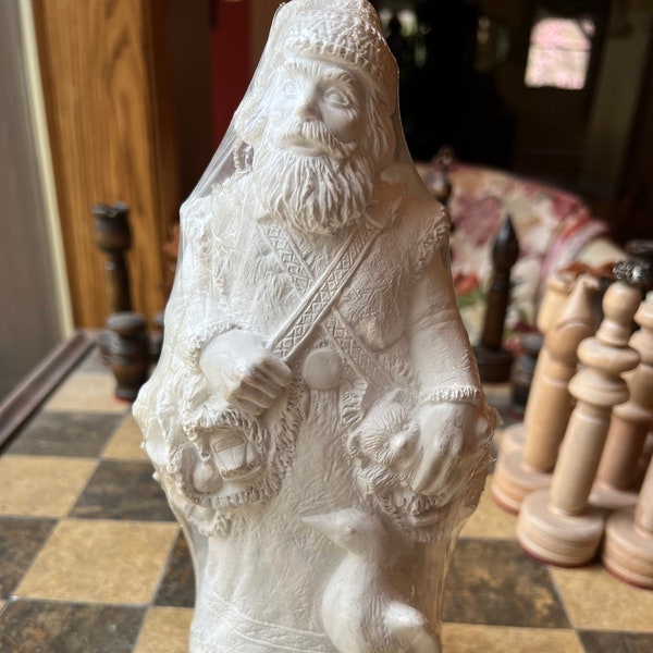 Unpainted bisque ceramic christmas figurines