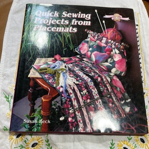 Quick Sewing Projects from Placemats Book, Easy Sew Craft Projects, Vintage Crafts