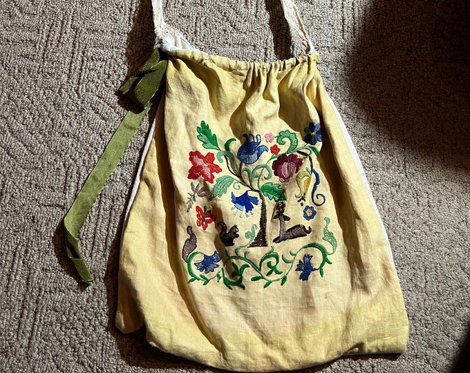 Market Bag, Embroidered Large Shoulder Handbag, Travel Purse