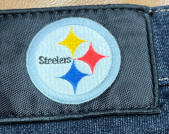 NFL Steeler Jeans, Pittsburgh Blue Denim Skinny Pants, Fan Gear