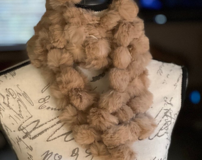 Rabbit Soft Fur Scarf, Winter Luxury Head Neck Wrap, Unisex