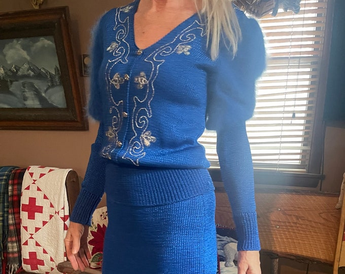 Vintage Skirt and Sweater Set