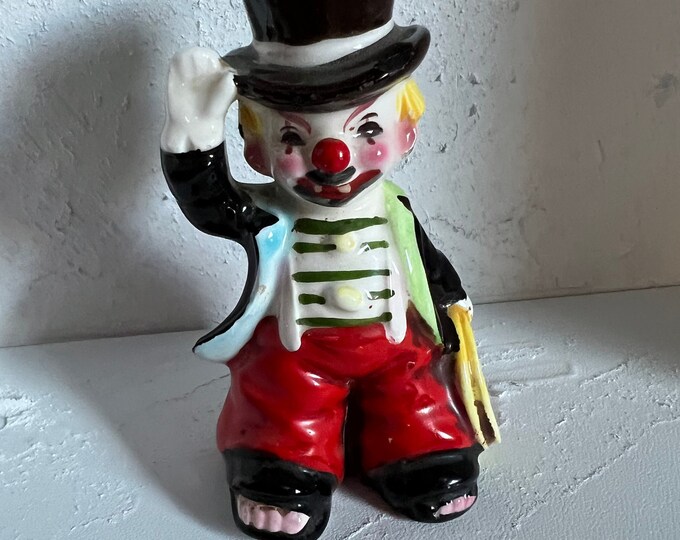 Clown Vase, Vintage Circus Bud Vase, Home Decor