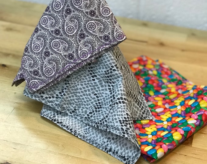 Easter Pocket Square, Jellybean Handkerchief, Men's Fashion Pocket Scarf, Father's Day Gift