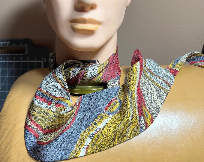 Silk Necktie Coogi, Retro Colorful Tie, Menswear