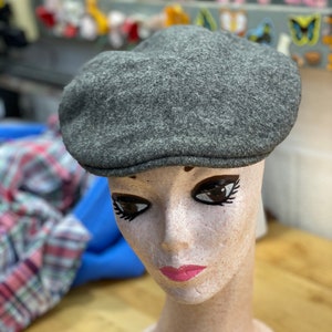 Gray Wool Newsboy Hat, Vintage Kangol Cap, Unisex Fashion image 1