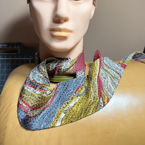 Silk Necktie Coogi, Retro Colorful Tie, Menswear