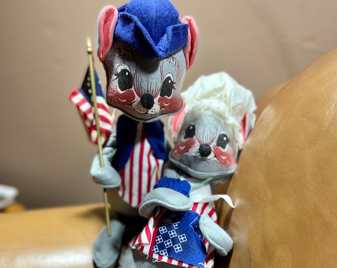 Patriotic Annalee Figurines, Independence Day Collectible Statues, 4th of July Decoration