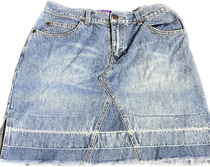 Blue Jean Mini Skirt, Casual Boho Summer Wear, Hippie Style