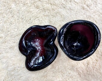Blenko Purple Glass Art, Collectible Amethyst Vases, February Purple Birthstone Gift