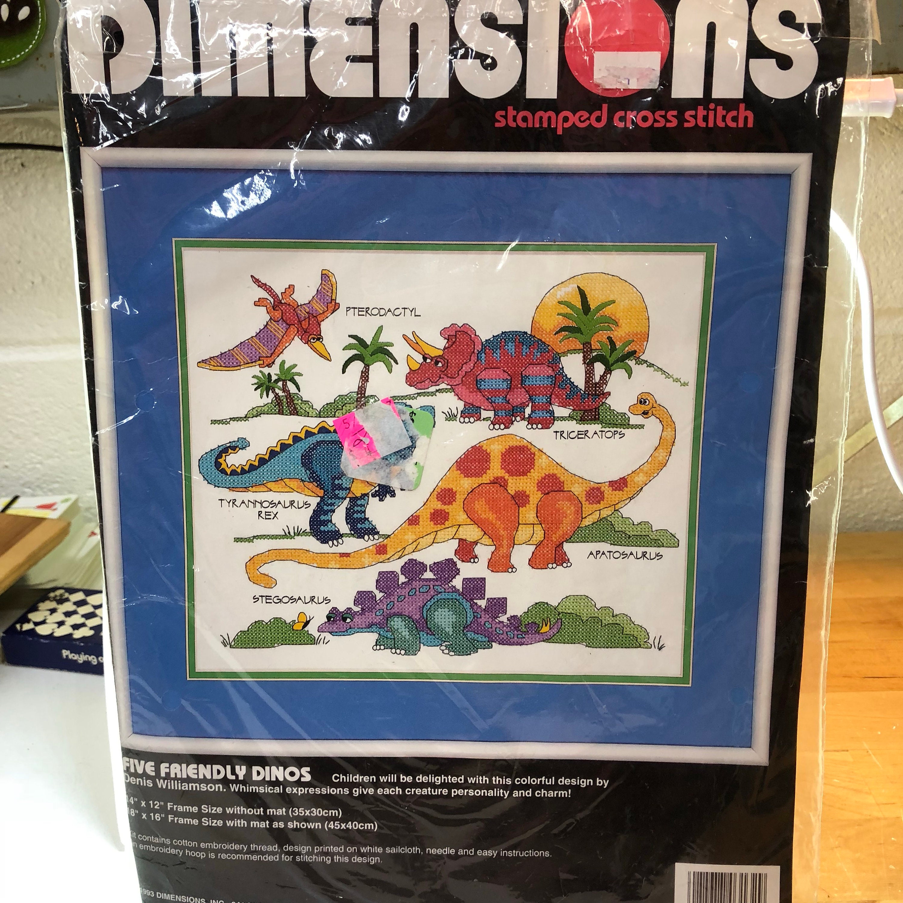 Dinosaurs cross stitch kit
