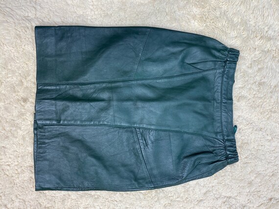Green leather 2025 skirt uk