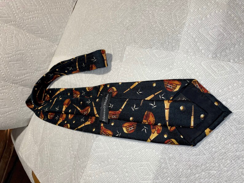 Golfer Necktie, Vintage Golf Club Tie, Handmade Silk Mens Neckwear image 10