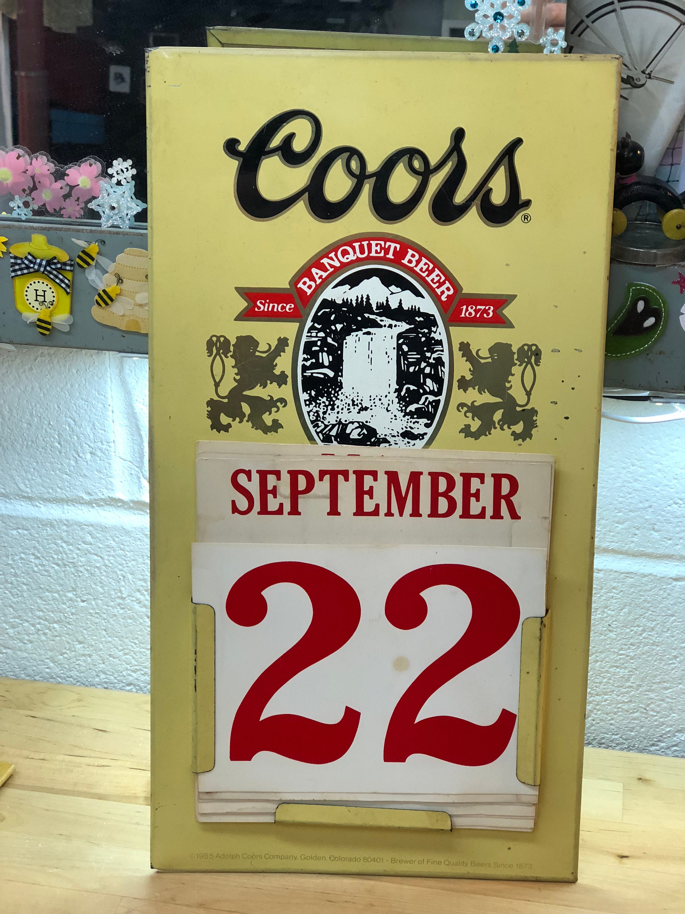 Coors Beer Perpetual Calendar