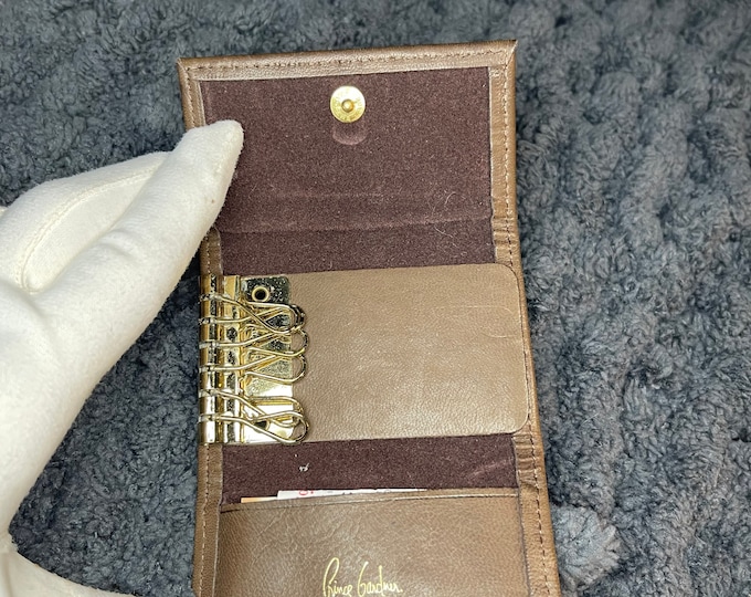 Vintage Leather Keychain, Prince Gardener Mid Century Key Holder
