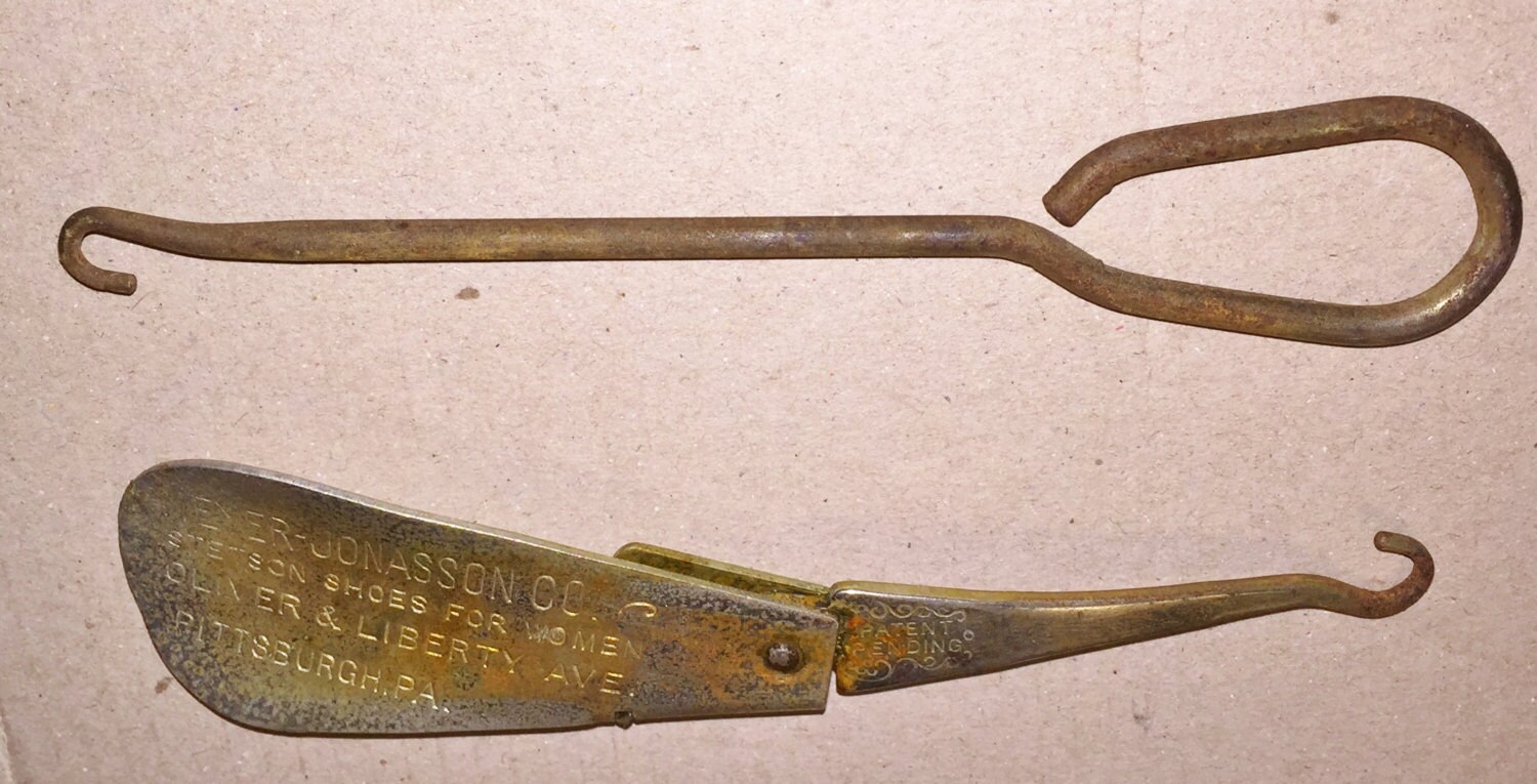 vintage metal shoe horn