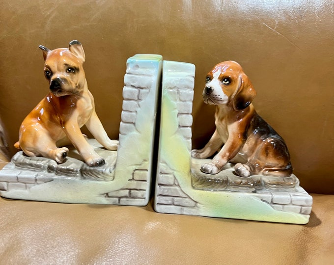 Puppy Dog Bookends, Children’s Book Ends, Child’s Room Decor