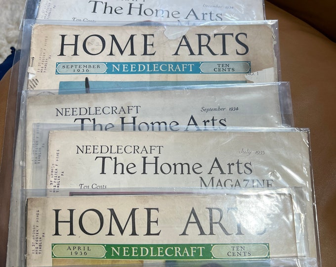 The Home Arts Magazines, Lot of Collectible Magazines from the 1930’s, Vintage Advertising An Art