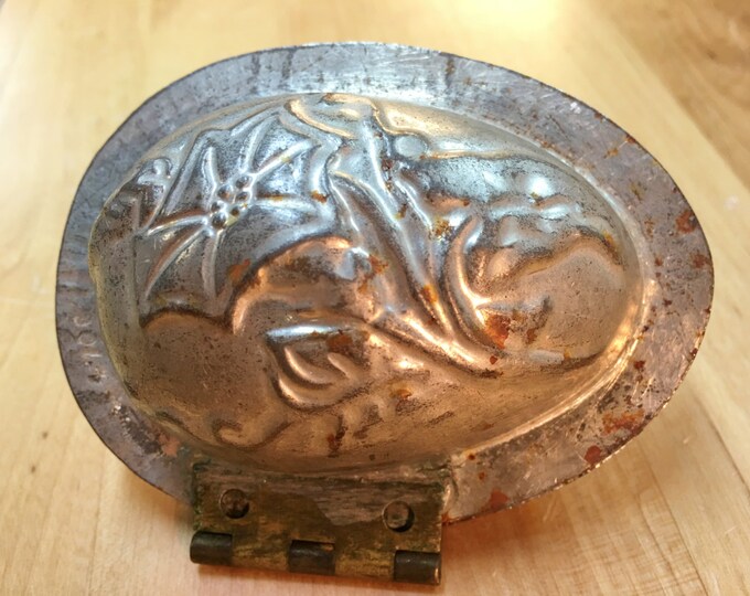 Vintage Candy Mold Metal Chocolate Egg Etsy