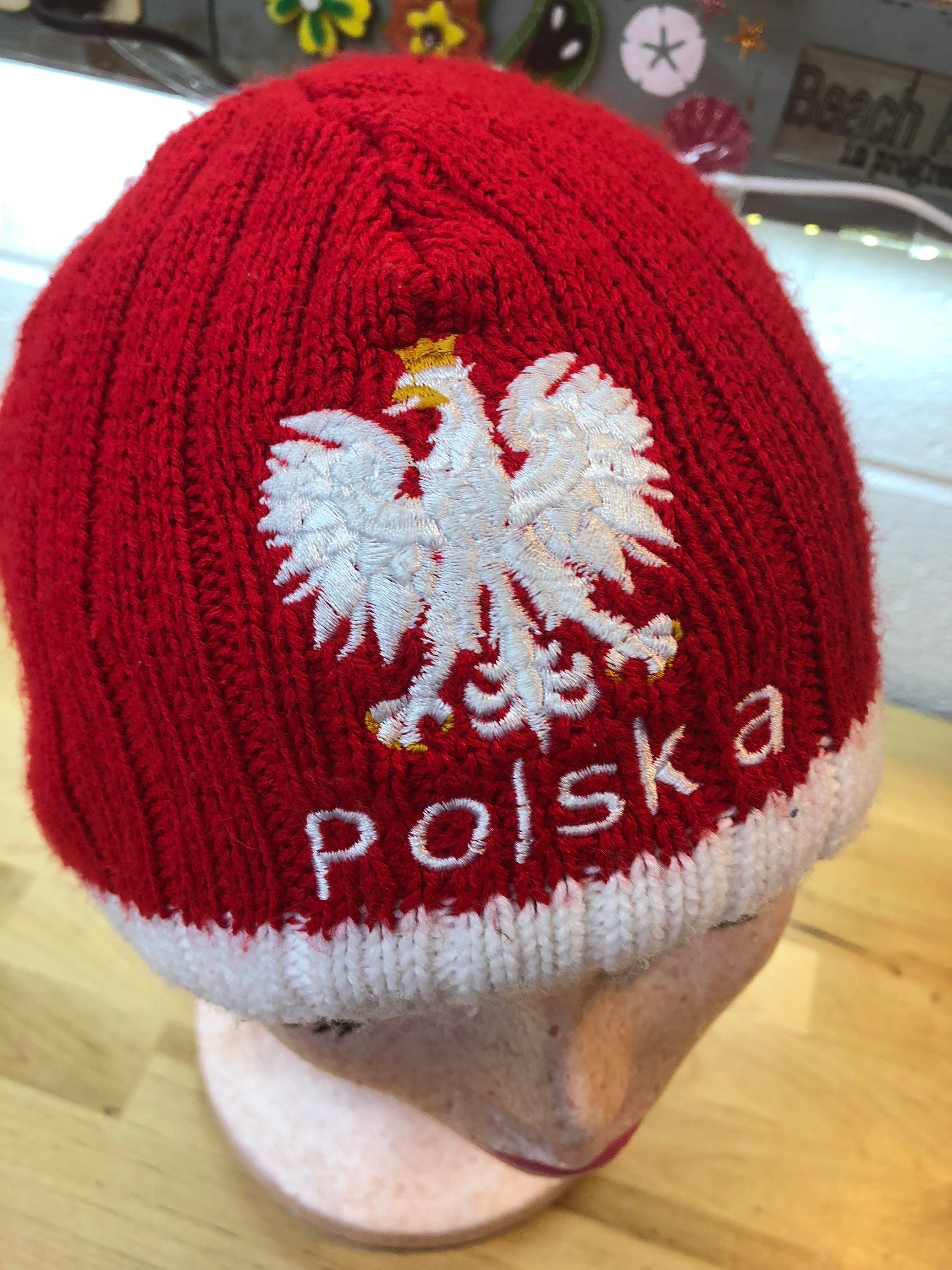 Polska winter hat Polish Colors Eagle Emblem Skull Cap