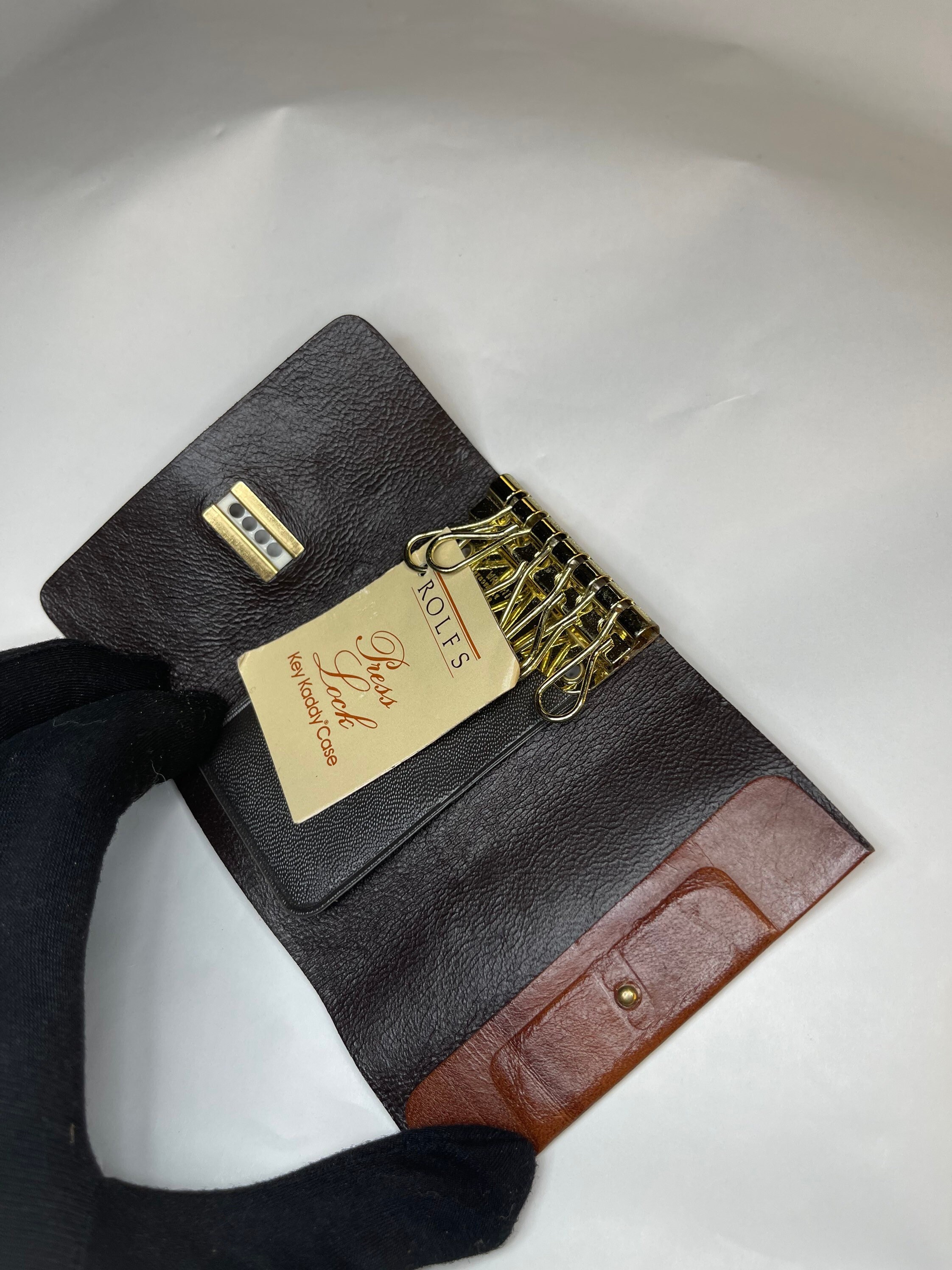 Vintage Leather Key Holder, Trifold Rolf’s Keychain, Unisex Gift