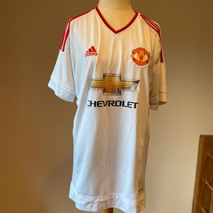 Manchester United Adidas Chevrolet Men's Soccer Jersey, White