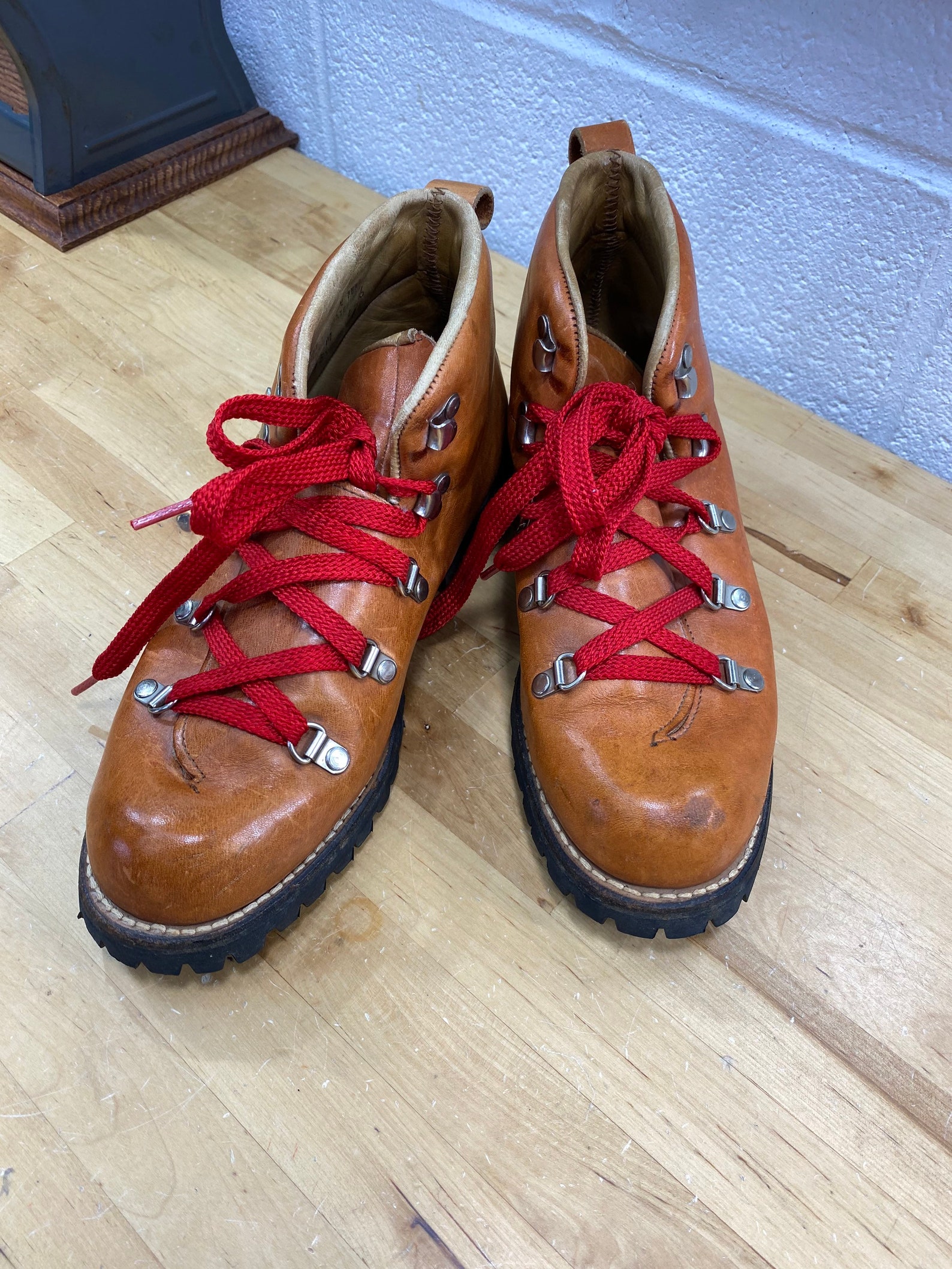 hiking boots red laces