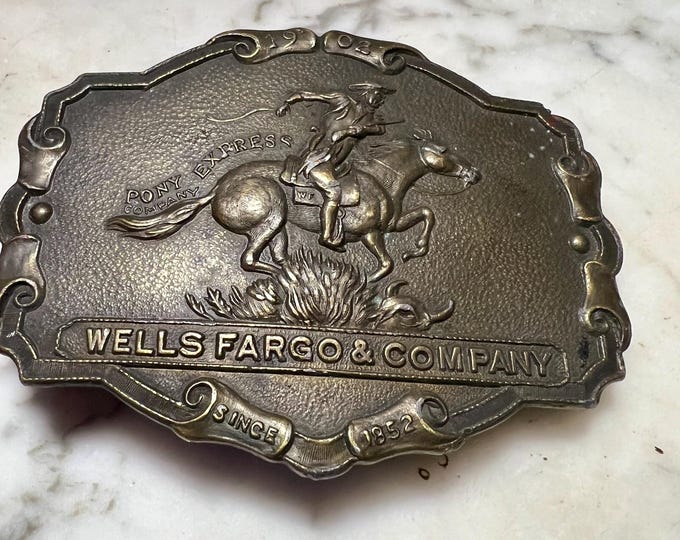 Belt Buckle Wells Fargo Stagecoach, Country Concert Southwestern Accessory