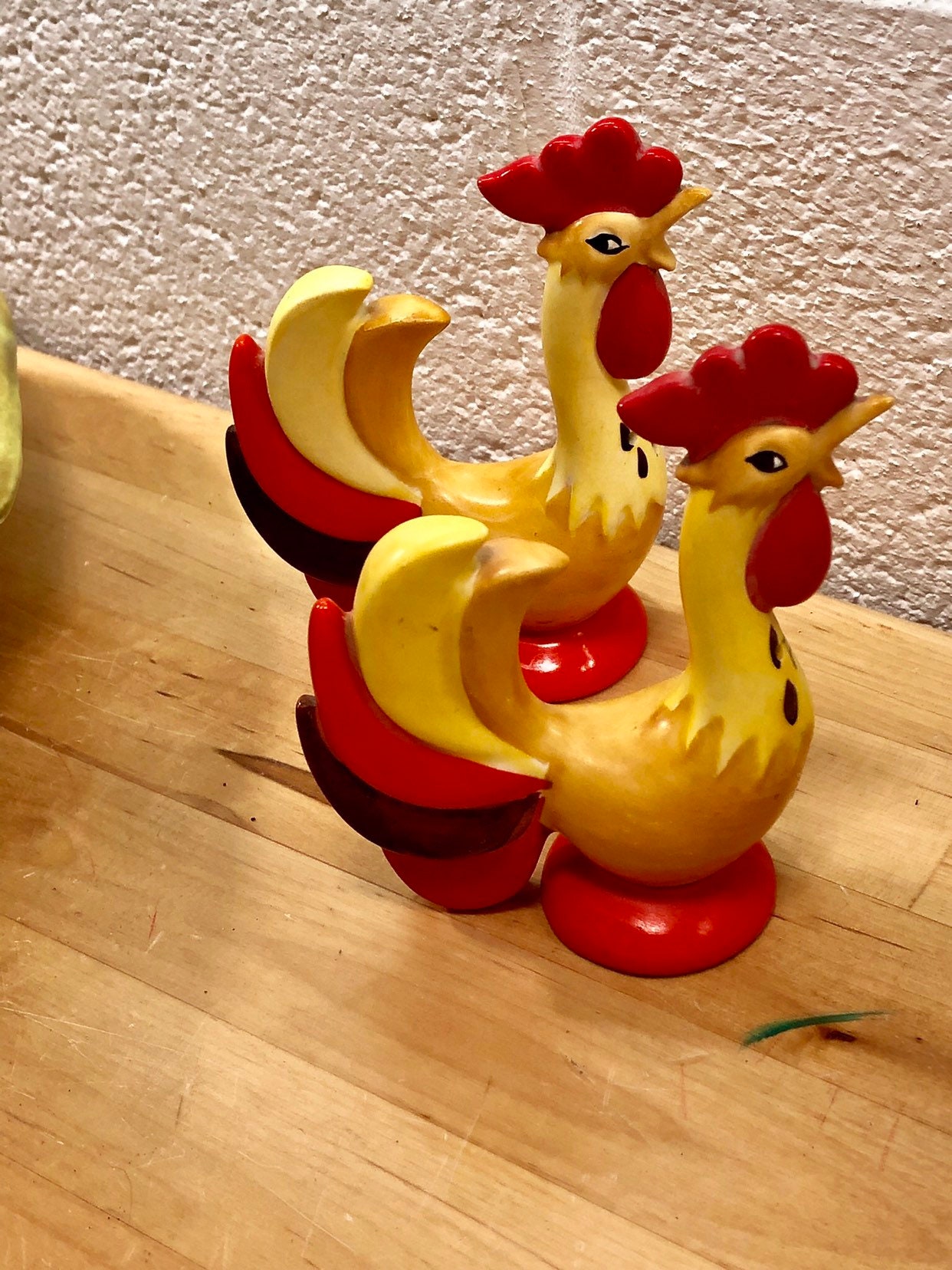 Rooster Salt and Pepper Shaker Set, Mid Century Holt Howard Roosters