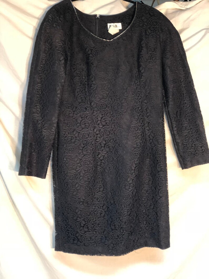 Black Lace Vintage Dress Little Black Dress Funeral Attire Etsy