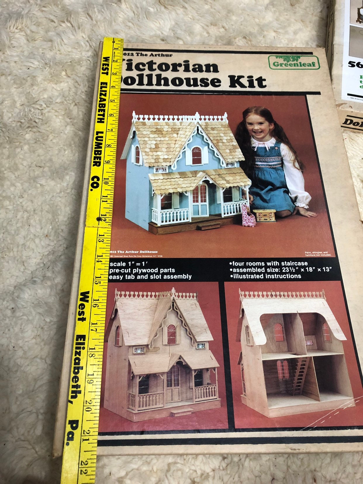 Victorian Dollhouse Kit, Vintage Greenleaf Craft, The Arthur Dollhouse