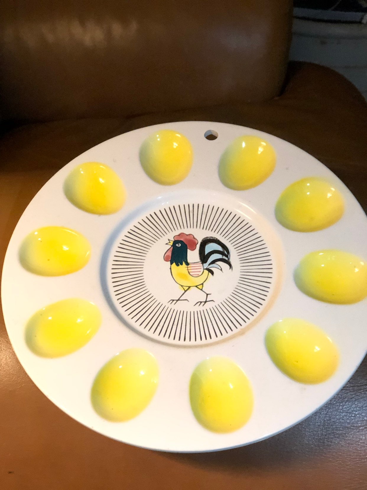 Retro Deviled Egg Plate, Easter Egg Display Dish, Hostess Party Gift
