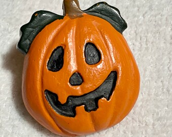 Halloween Pumpkin Pin,Jack O Lantern Brooch, costume jewelry