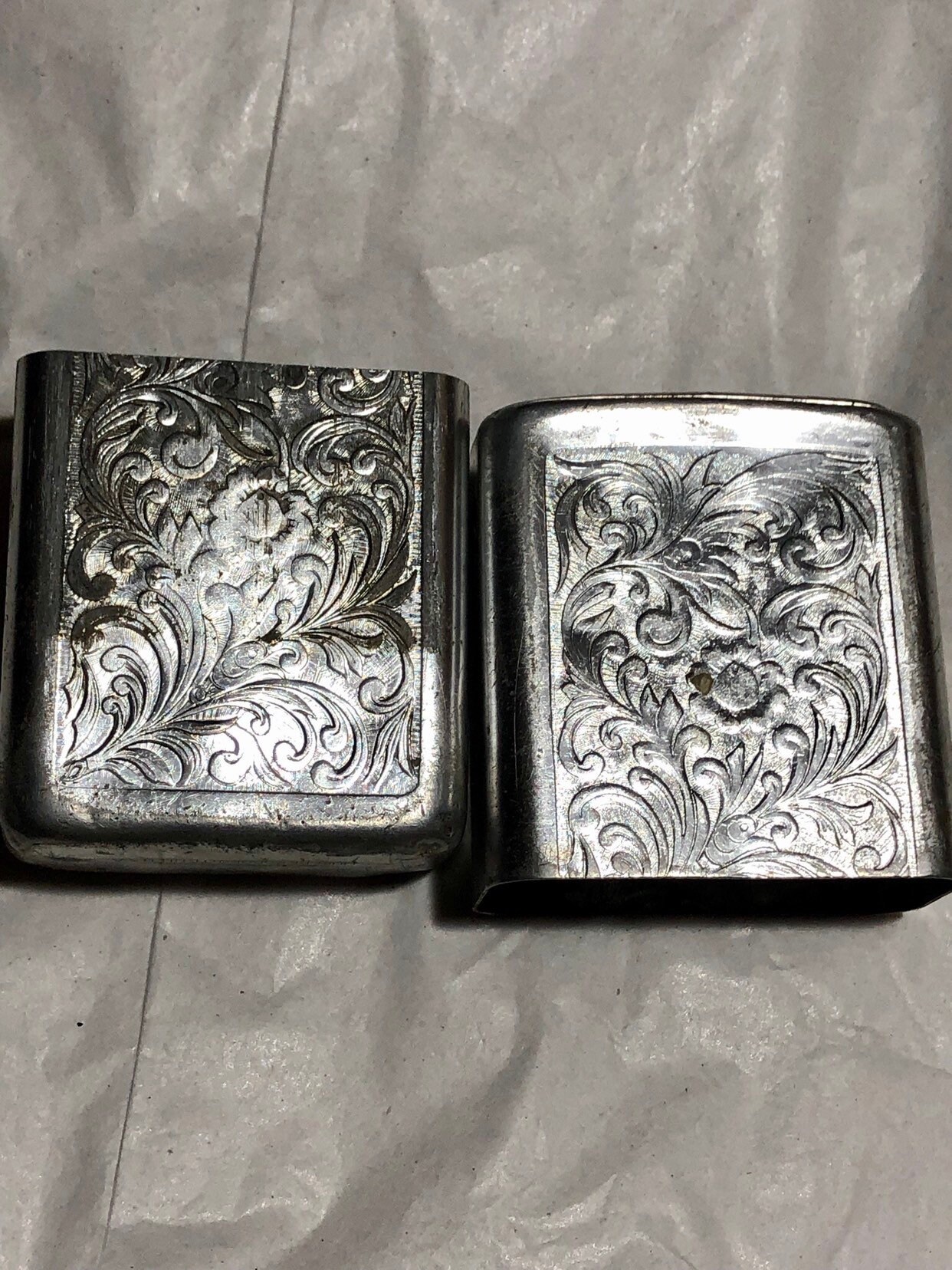Vintage Metal Cigarette Case Retro Aluminum Small Cigar Holder