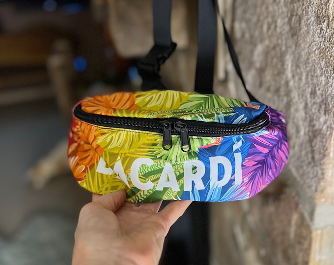 Colorful Fanny Pack, Unisex Bacardi Waist Bag, Summer Tropical