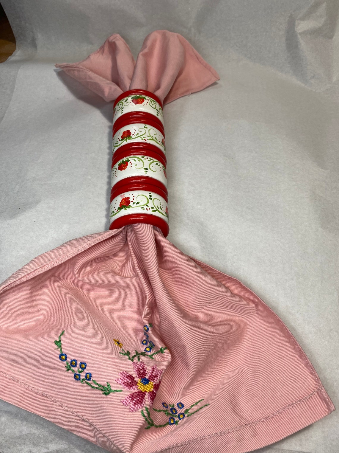 Christmas Napkin Rings Holiday Red Dinner Table Decor Etsy