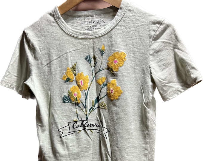 California Flowers Crop TopTee Shirts