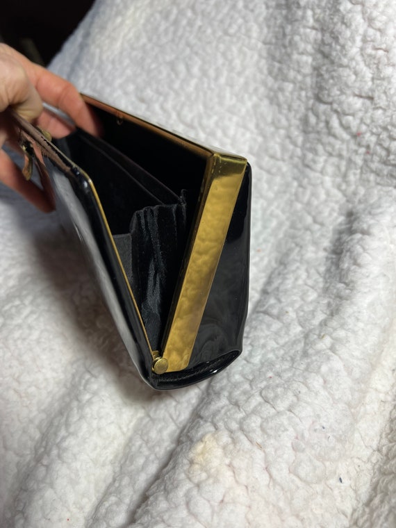 Patent Leather Frame Clutch Bag