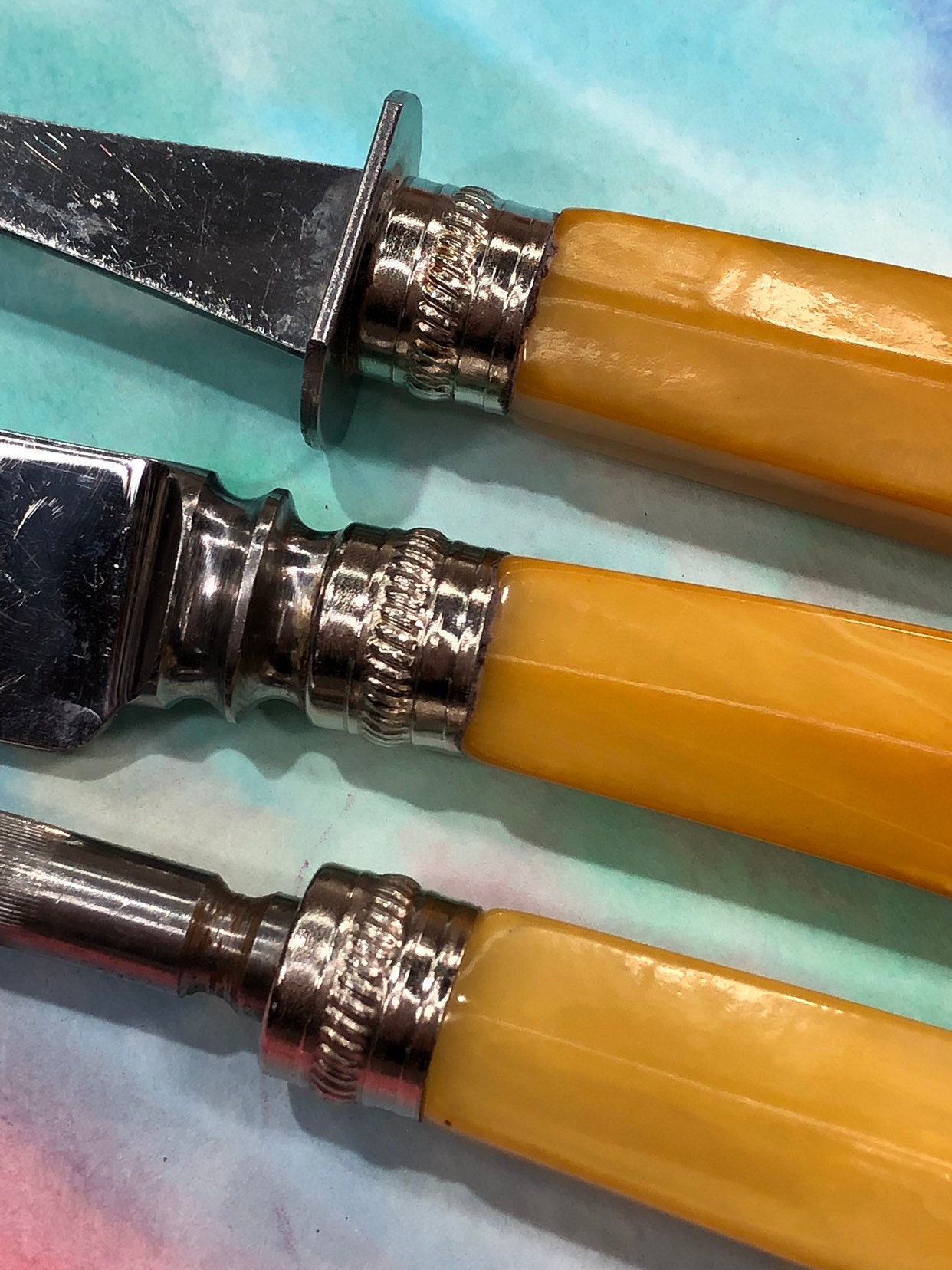 Carving Knife Set, Vintage Thanksgiving Turkey Carving Knife and Fork Set