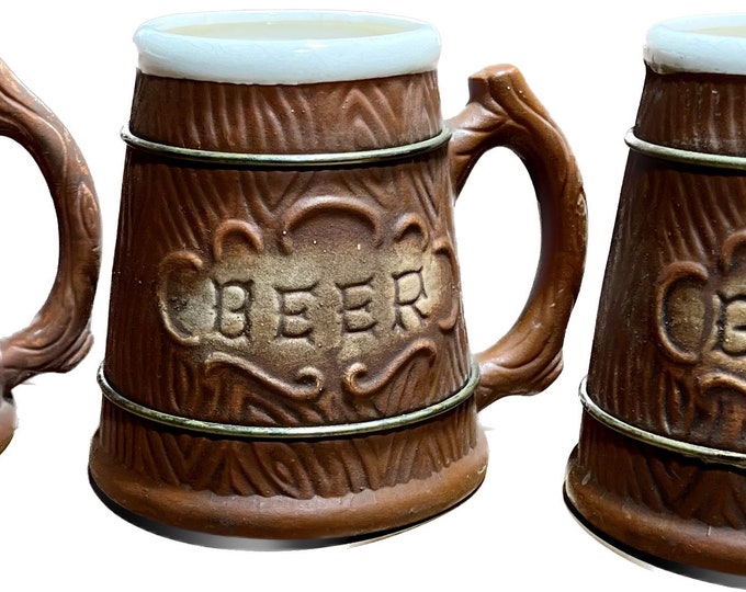 Beer Mugs, Vintage Nasco Del Coronado Steins, Barware