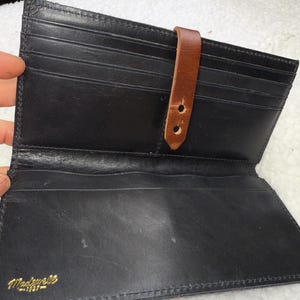 Cartera de cuero larga Madewell para tarjetas de crédito, efectivo, cheques, unisex