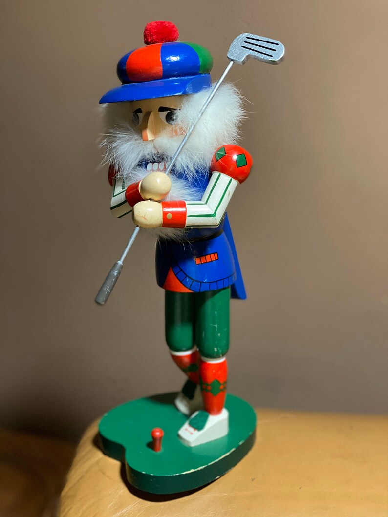 Nutcracker Golfer Vintage Christmas Holiday Golf Decoration Etsy