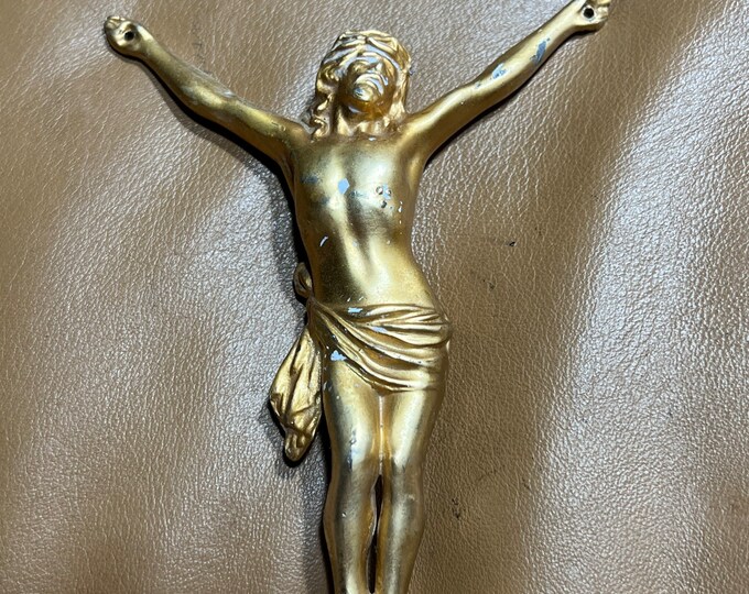 Jesus Brass Figurine, Crucifix Part, Wall Hanging