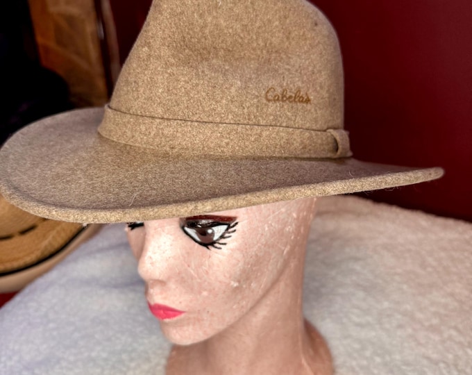 Cabela's Hat Unisex Wool Water Repellant Brown All Season Felt Packable