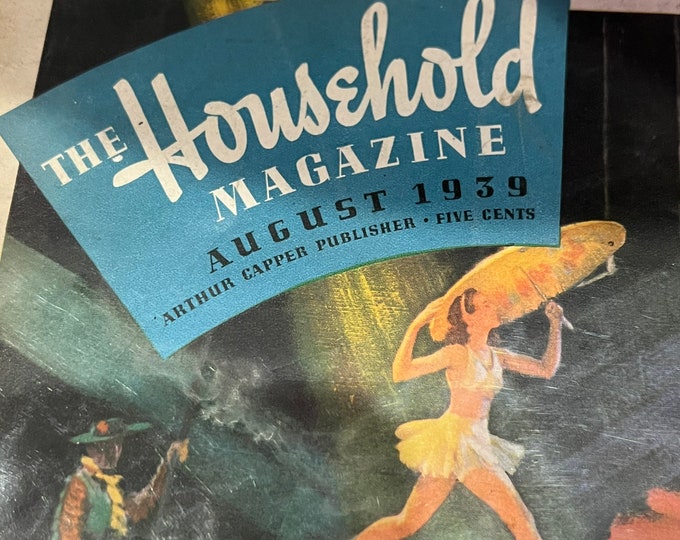 Household Magazine 1939, Vintage Advertising, Collectible Ephemera,