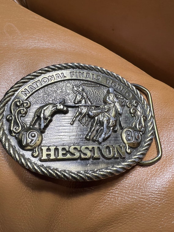 Belt Buckle Hesston National Finals Rodeo Vintage Western Country Concert Etsy Canada