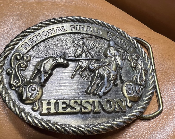 Belt Buckle, Hesston National Finals Rodeo Vintage, Western Country Concert