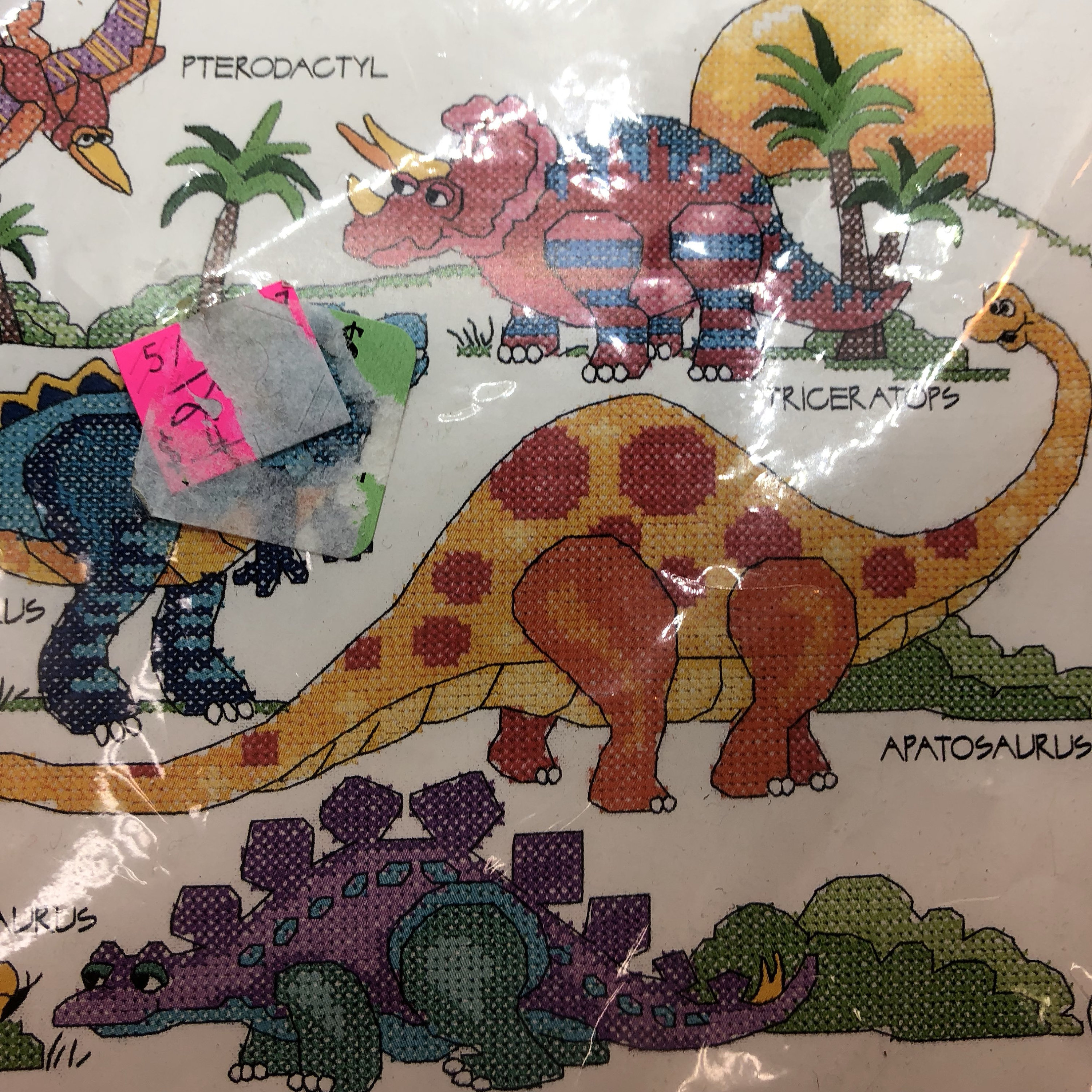 Dinosaurs cross stitch kit