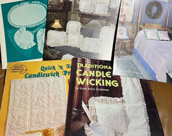 Candlewicking Patterns And Instruction Booklets Lot